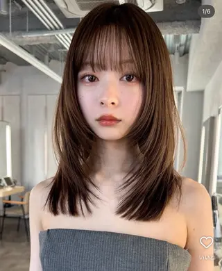 セミロング 本山遥菜/ カットモデル募集中のヘアスタイル