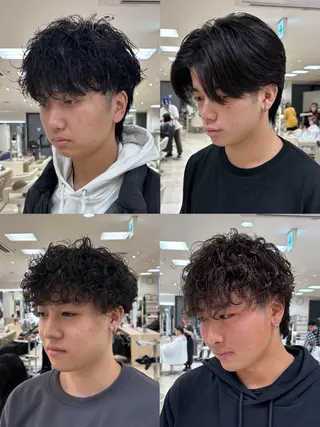 パーマ メンズ 湘南/メンズパーマ/ ハイライト/ユチカのヘアスタイル