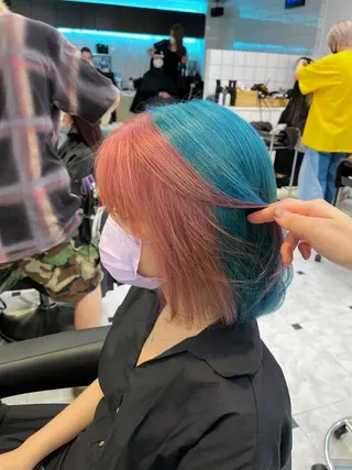 ショート カラー ブリーチカラー 🩵MIZUKIのヘアスタイル