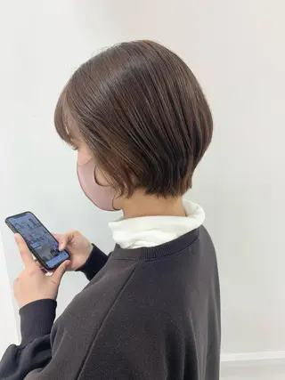 ショート カラー 山下恋佳/矢場町/ ブリーチ/ショートのヘアスタイル