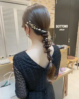 ロング ヘアアレンジ ✨透明感ケアカラー✨ 長野ゆきなのヘアスタイル