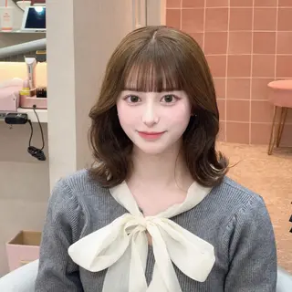 ミディアム カラー hina🎀新宿/ エクステ/girlyのヘアスタイル