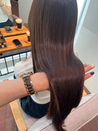ロング マンツーマン 縮毛矯正/マユコのヘアスタイル
