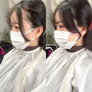 ロング レイヤーカット/透明 感カラー🩵中村友美のヘアスタイル