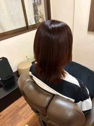ミディアム 池岡 洋子のヘアスタイル