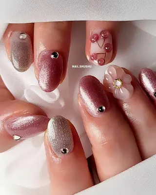ネイル 3dパーツ/流行り 👧shushu❤️のネイルデザイン