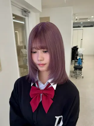 ミディアム カラー ブリーチ/艶カラー 💎koharu💎のヘアスタイル