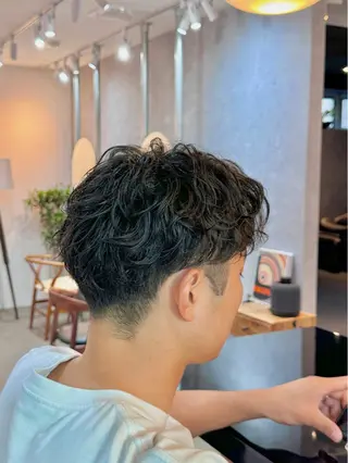 パーマ メンズ 原颯希/ ボブ/ショートのヘアスタイル