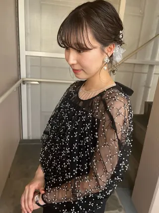 ショート カラー ヘアアレンジ カラーパティシエ facce🌼ikoのヘアスタイル