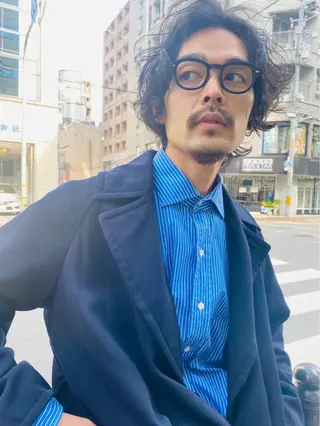 ミディアム パーマ メンズ モテ髪クリエイター 【成田修平】のヘアスタイル