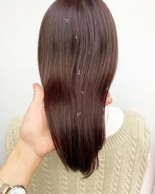 セミロング カラー ☀️透明感color KURO☀️のヘアスタイル