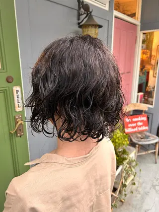 ショート パーマ 清水千優/パーマ/ メンズパーマのヘアスタイル