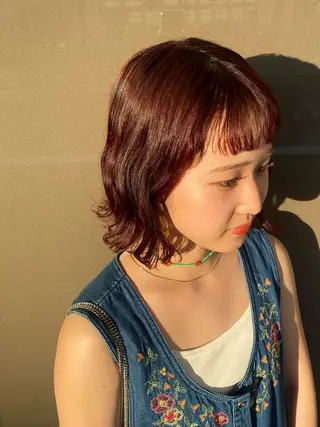 ミディアム カラー 🍏すがの みき🍏のヘアスタイル