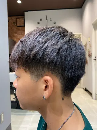 ショート パーマ メンズ わたなべ りょうのヘアスタイル