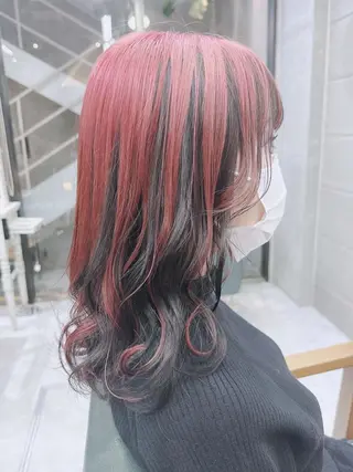 ヘアアレンジ セミロング カラー モテ髪透明感❤️ デイズヘアカラーのヘアスタイル