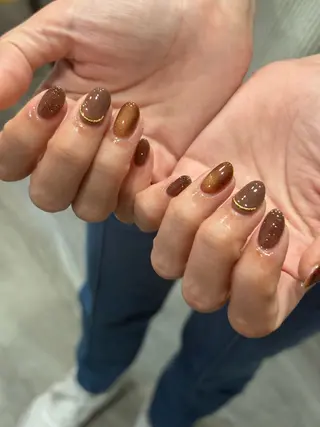 ネイル 本町🤍ちゅるん 自爪育成✨🤍のネイルデザイン