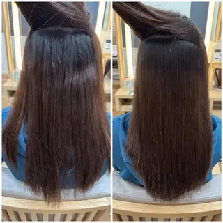 セミロング 髪質改善/縮毛矯正✨ 白石ゆいのヘアスタイル