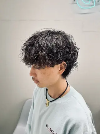 ミディアム パーマ メンズ 🏁メンズパーマ/ RYOYAのヘアスタイル