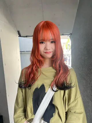 ロング カラー ミルクティーベージュ ブリーチ🖤サヤカのヘアスタイル