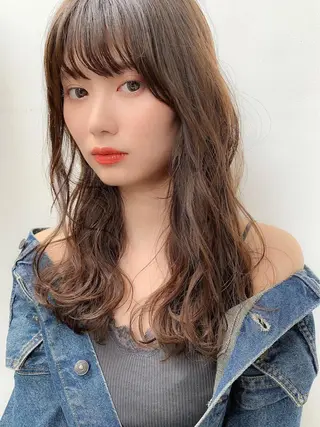 ロング カラー パーマ 🏆ウルフ/レイヤー 指名No.1山口圭佑のヘアスタイル