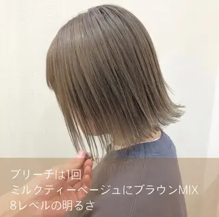 ショート カラー 横浜ブリーチムラ直し ハイトーン/ブリーチのヘアスタイル
