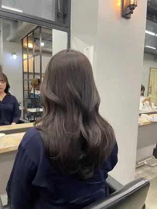 ロング カラー 新宿/韓国ヘア/ 髪質改善ストレートのヘアスタイル