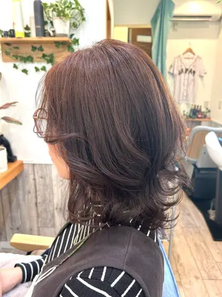 ミディアム カラー ✨透明感カラー✨小形 大美✨のヘアスタイル