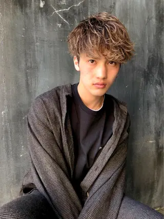 ミディアム カラー ヘアアレンジ ✨【公式】渋谷メンズ サロン BLUCK✨のヘアスタイル