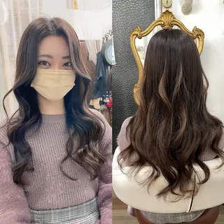 ミディアム プルエクステ界隈 ハイトーン/カツオ✨のヘアスタイル