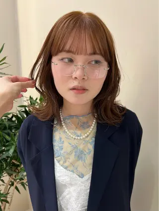ミディアム カラー 《Une》 hinariのヘアスタイル