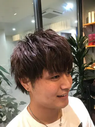 ミディアム カラー パーマ ヘアアレンジ メンズ キッズ ネイル マツエク・マツパ EnBlesS西宮 マンツーマン神道有基のヘアスタイル