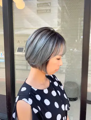ショート カラー パーマ ヘアアレンジ 大人スタイル 太田のヘアスタイル