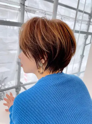 ショート 韓国風レイヤー ショート/犬塚 優介のヘアスタイル