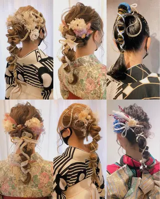 セミロング ヘアアレンジ 池田 みのりのヘアスタイル
