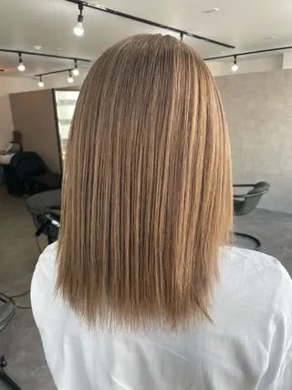 ミディアム カラー パーマ ヘアアレンジ メンズ キッズ ネイル マツエク・マツパ カラー特化サロン Eir心斎橋のヘアスタイル