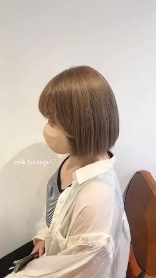 ミディアム Himawari♡ 柔らかいカラーのヘアスタイル