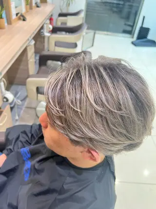 ショート カラー メンズ SENA 再現性 パーマと縮毛矯正のヘアスタイル