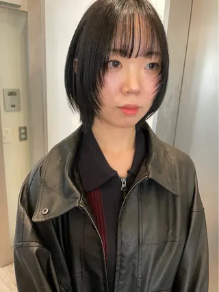 ショート カラー 抜け感ボブ×パーマ |kazaneのヘアスタイル