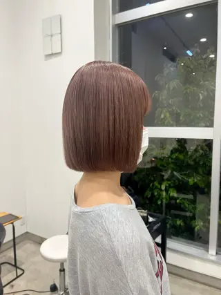 ミディアム カラー 長山 茉白のヘアスタイル