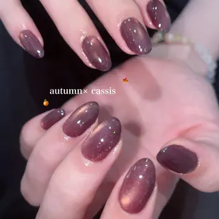 ネイル ️🫧もこ 艶感ネイル🫧のネイルデザイン
