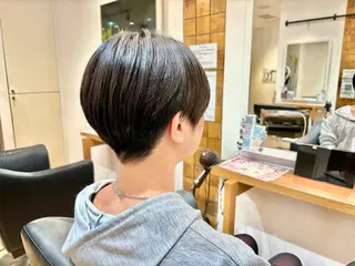 ショート 秋山知穂🧸縮毛矯正 ショート新越谷南越谷のヘアスタイル