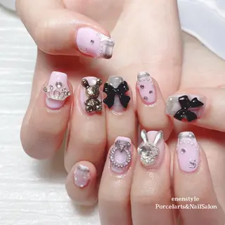 ミディアム ネイル 🐾enen style 🐾のネイルデザイン