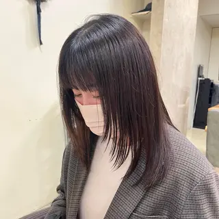 ミディアム カラー 🩷珠梨【韓国ヘア】 【顔周りカット】のヘアスタイル