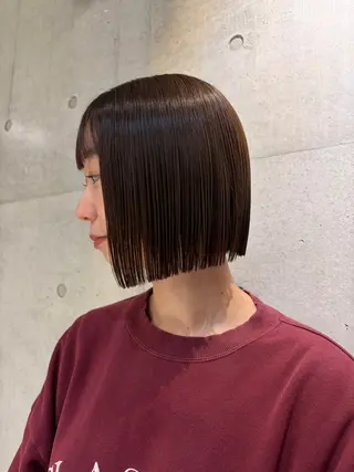 ショート カラー ヘアアレンジ ボブ艶モテカラー🫧 カリンのヘアスタイル