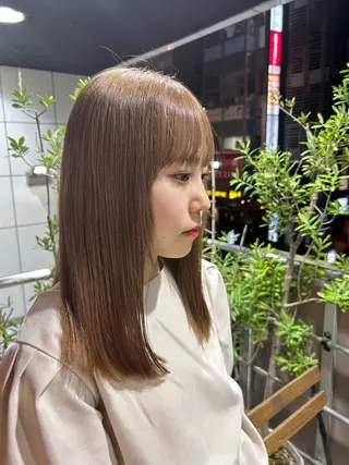 セミロング カラー 🦋sana🦋 似合わせカット✁のヘアスタイル