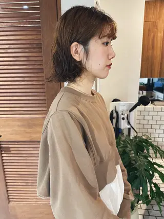 ミディアム パーマ kaito /都立大学herのヘアスタイル