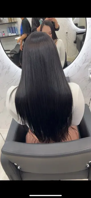 ロング 韓国パーマ 美容師 和田爽良のヘアスタイル