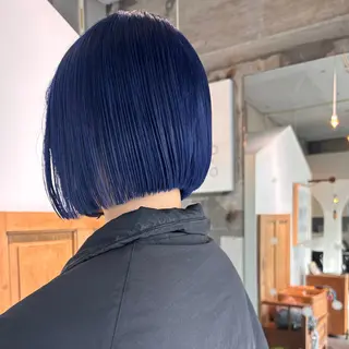 カラー mirai/レイヤー ボブ/デザインのヘアスタイル