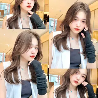 セミロング 韓国くびれレイヤー 🇰🇷はづきのヘアスタイル