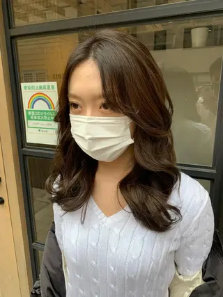 ミディアム 🌟美髪縮毛矯正🌟 吉田冴一のヘアスタイル